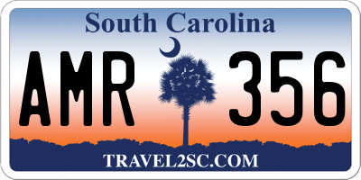 SC license plate AMR356