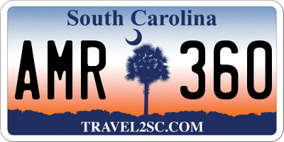SC license plate AMR360