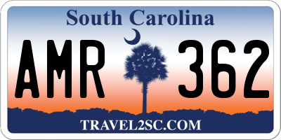 SC license plate AMR362