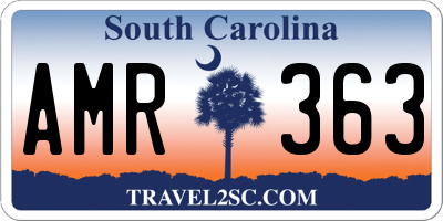 SC license plate AMR363