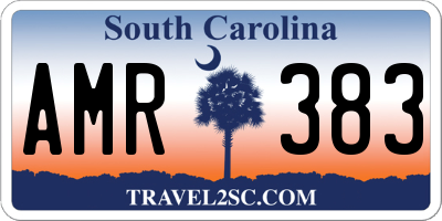 SC license plate AMR383