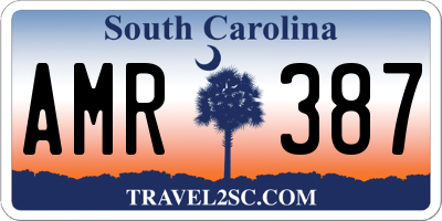 SC license plate AMR387