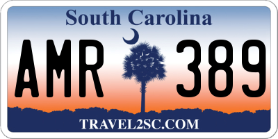 SC license plate AMR389