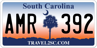 SC license plate AMR392