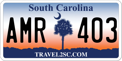 SC license plate AMR403