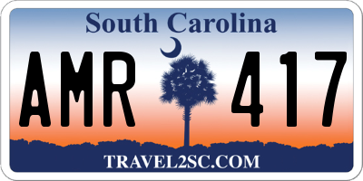 SC license plate AMR417