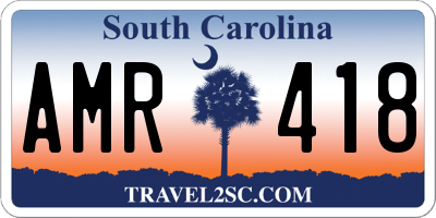 SC license plate AMR418
