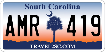 SC license plate AMR419