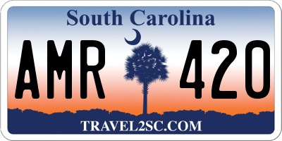 SC license plate AMR420