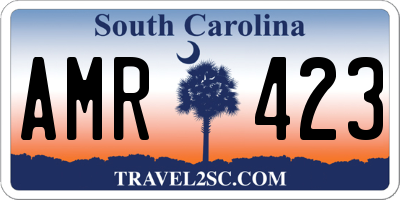 SC license plate AMR423