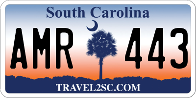 SC license plate AMR443