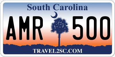 SC license plate AMR500