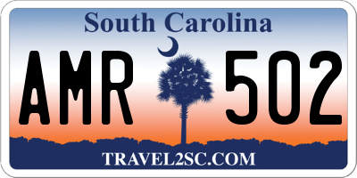 SC license plate AMR502
