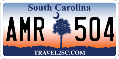 SC license plate AMR504