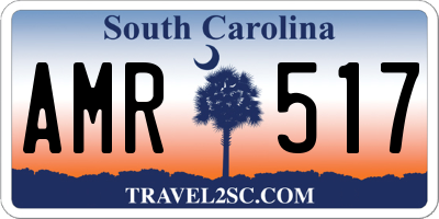 SC license plate AMR517