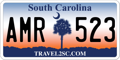 SC license plate AMR523