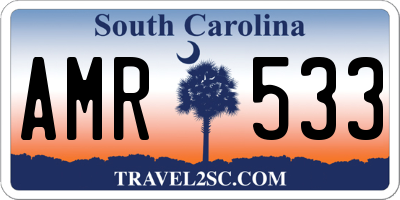 SC license plate AMR533