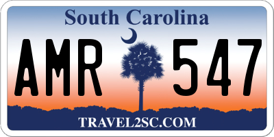SC license plate AMR547