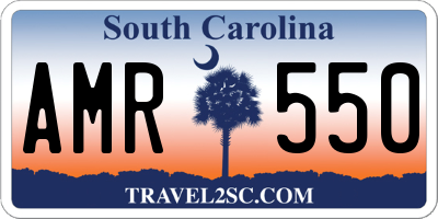 SC license plate AMR550