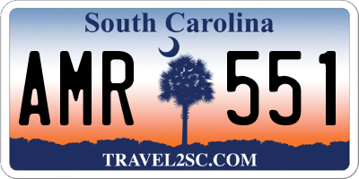 SC license plate AMR551