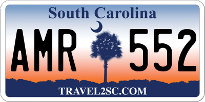 SC license plate AMR552