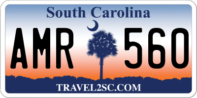 SC license plate AMR560