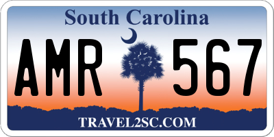 SC license plate AMR567