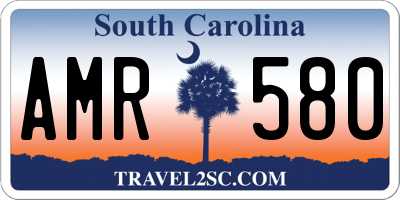 SC license plate AMR580