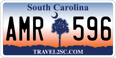 SC license plate AMR596