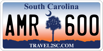 SC license plate AMR600