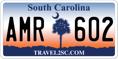 SC license plate AMR602