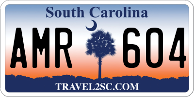 SC license plate AMR604