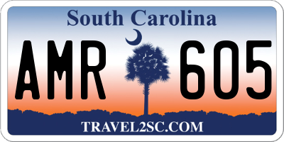 SC license plate AMR605