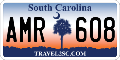 SC license plate AMR608