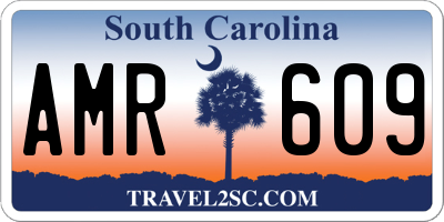 SC license plate AMR609