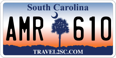 SC license plate AMR610