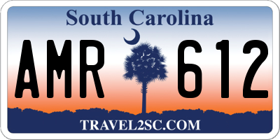 SC license plate AMR612