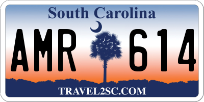 SC license plate AMR614