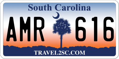 SC license plate AMR616