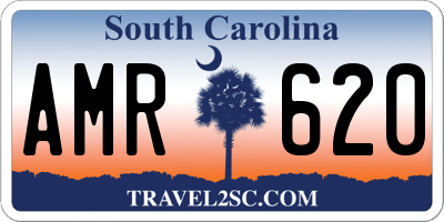 SC license plate AMR620
