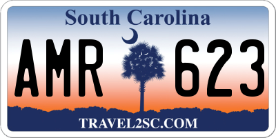 SC license plate AMR623