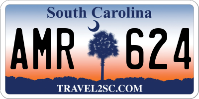 SC license plate AMR624