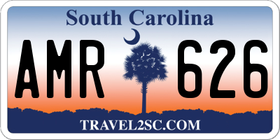 SC license plate AMR626