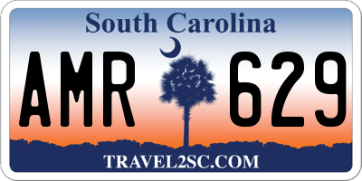 SC license plate AMR629