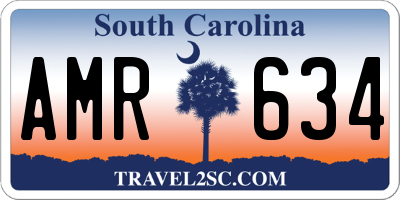 SC license plate AMR634