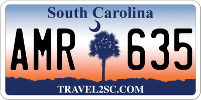 SC license plate AMR635