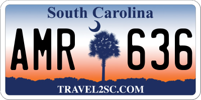 SC license plate AMR636