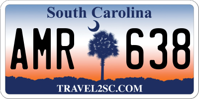 SC license plate AMR638