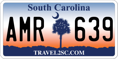 SC license plate AMR639