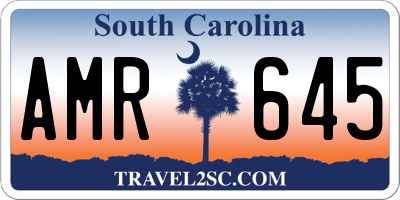 SC license plate AMR645
